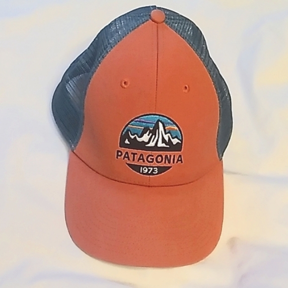 Patagonia Accessories - Patagonia 1973 unisex orange and dark green trucker hat adjustable